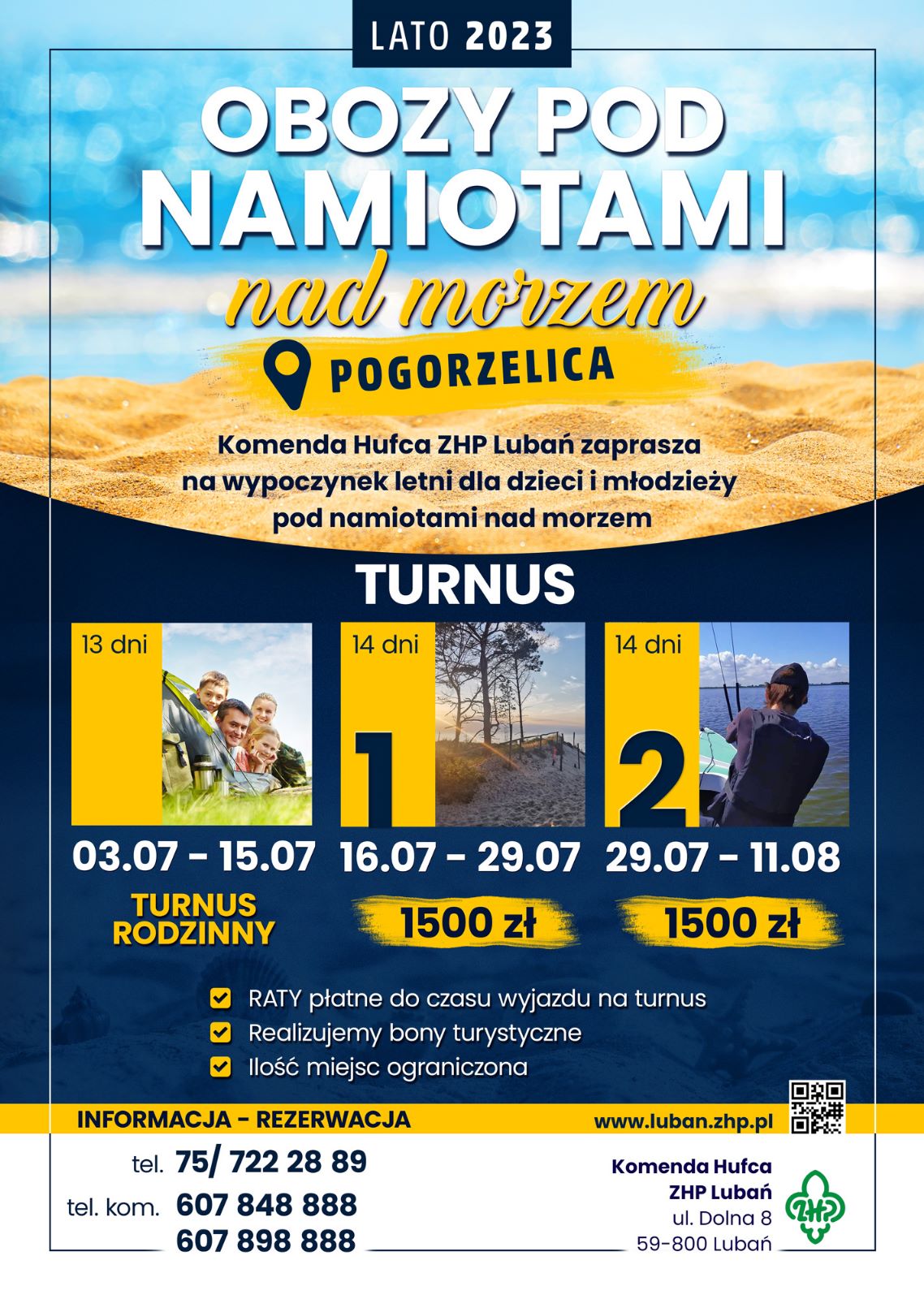 Obozy pod namiotami – Pogorzelica 2023