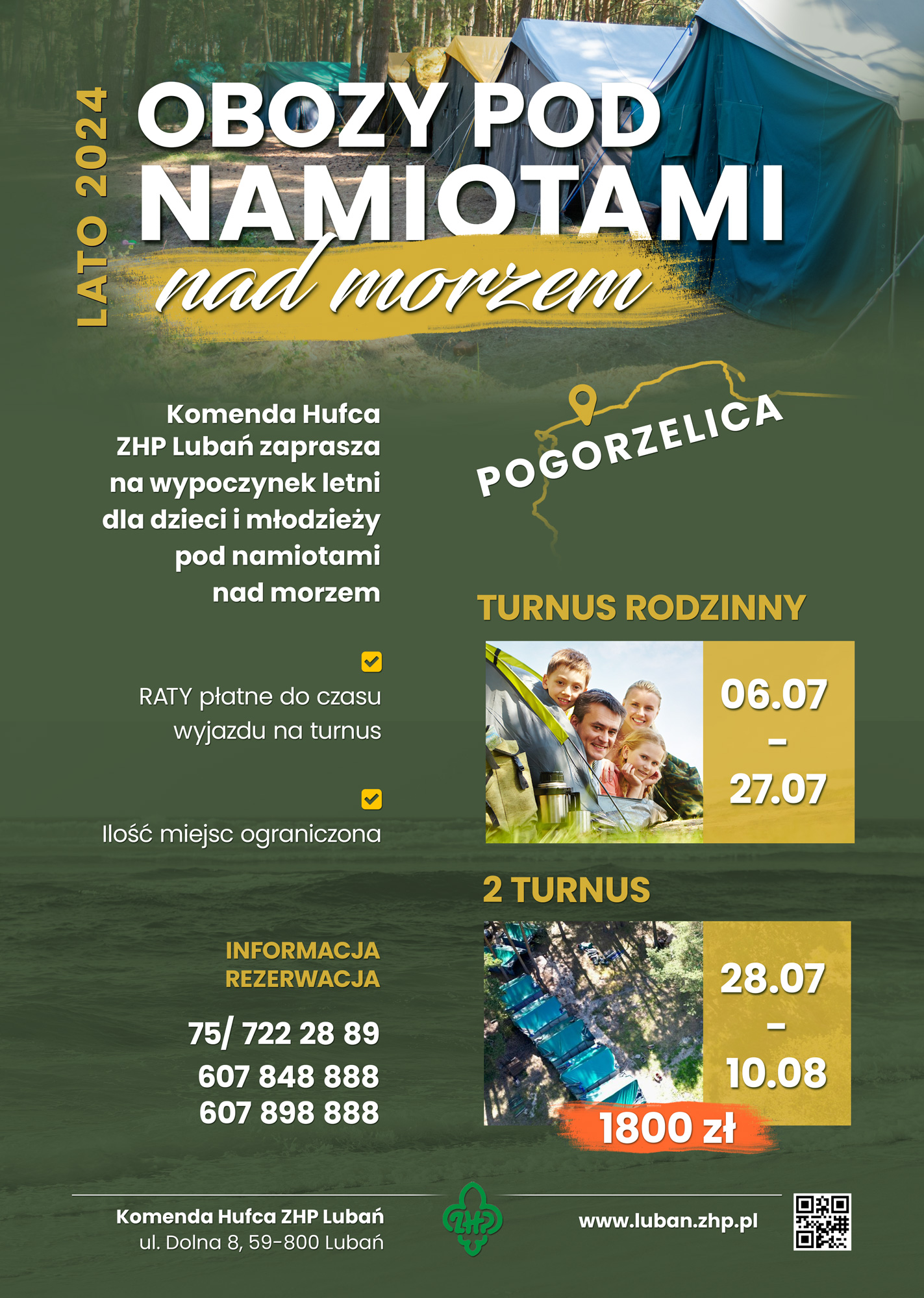 Obozy pod namiotami – Pogorzelica 2024
